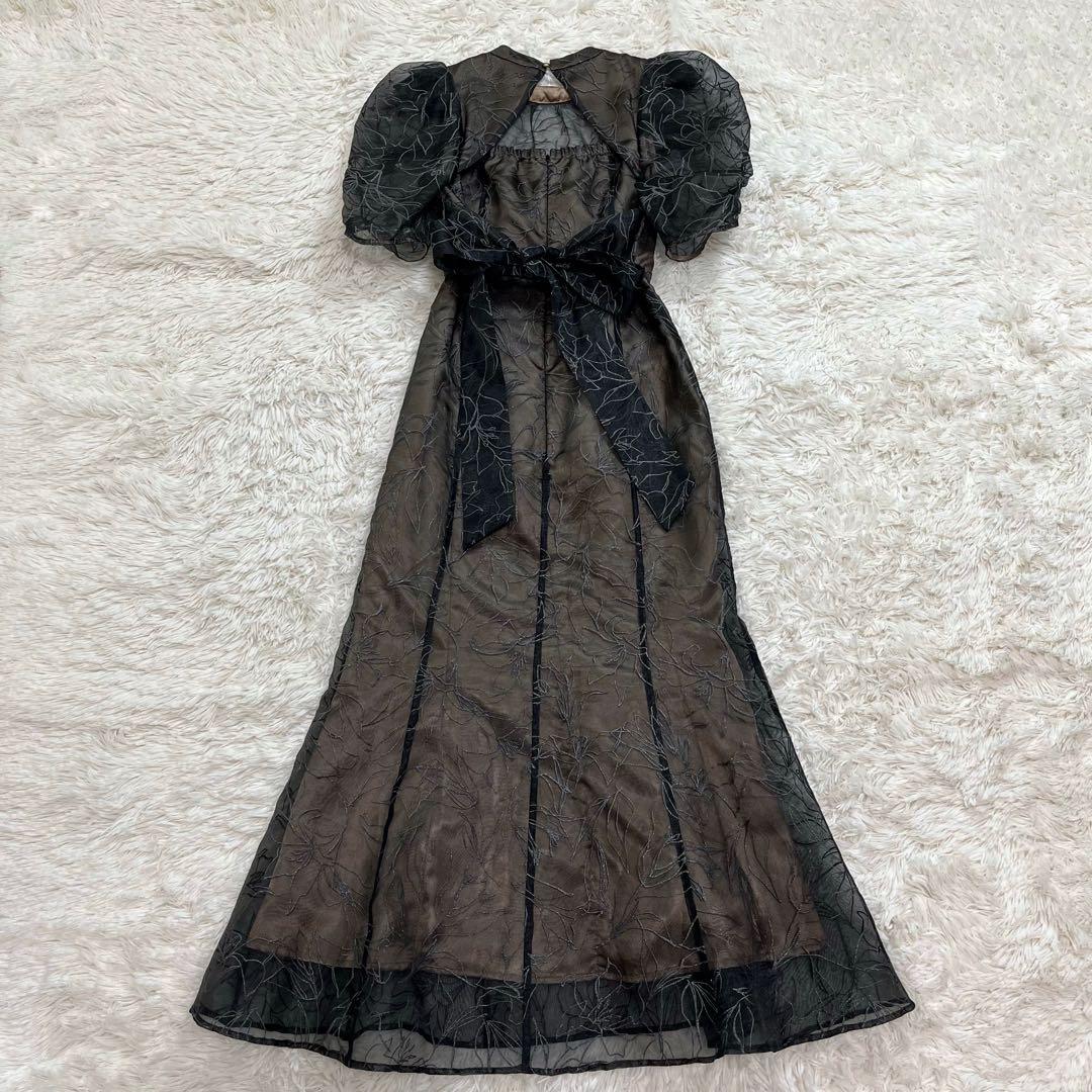 LILY BROWN エンボスオーガンジーlilyグリッタードレス オケージョン