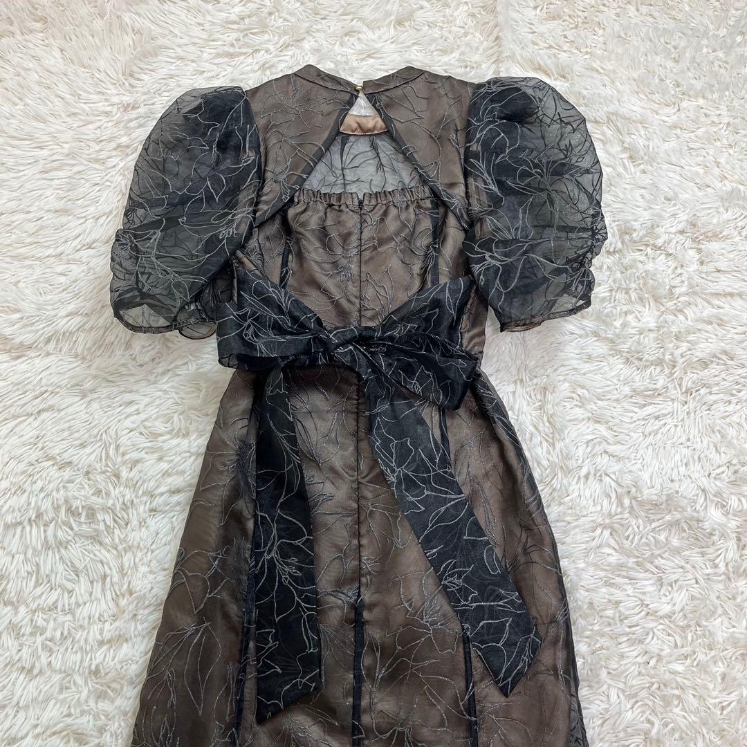 LILY BROWN エンボスオーガンジーlilyグリッタードレス オケージョン