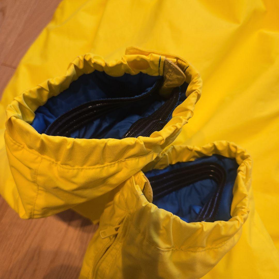 極美品　120cm　モンベル　パウダーカバーオール スノーウェア　イエロー