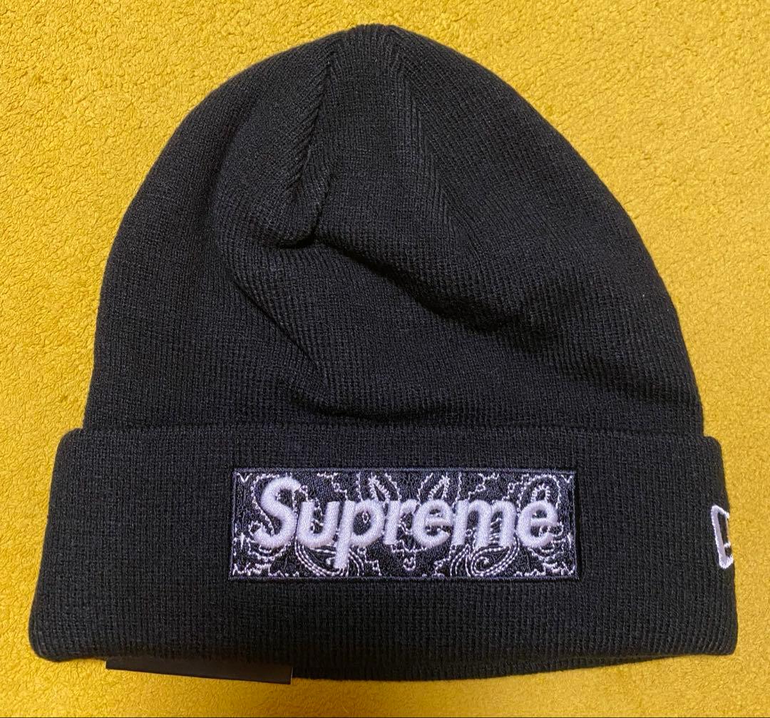 シュプリームx New Era Box Logo ニット帽 ニットキャップ