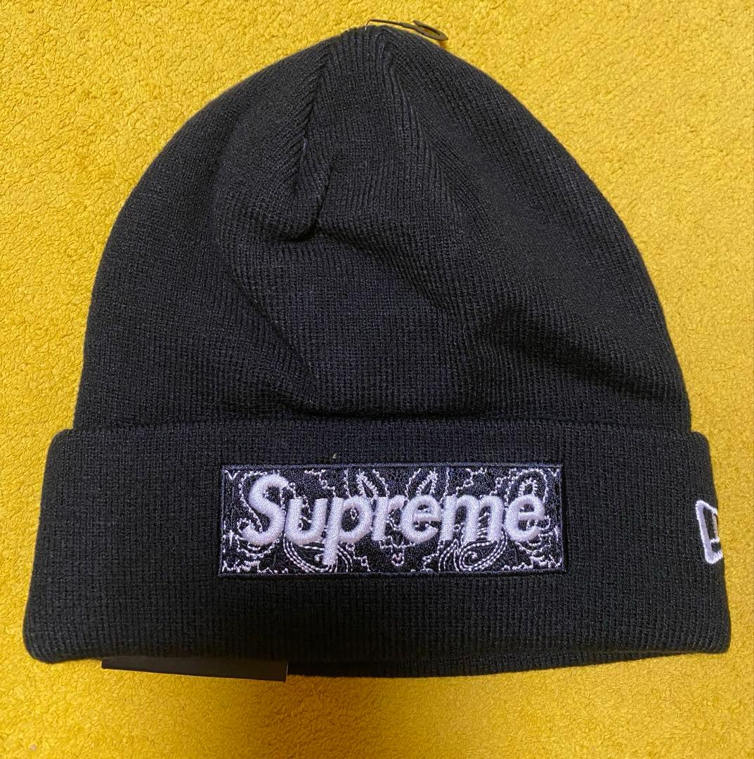 シュプリームx New Era Box Logo ニット帽 ニットキャップ