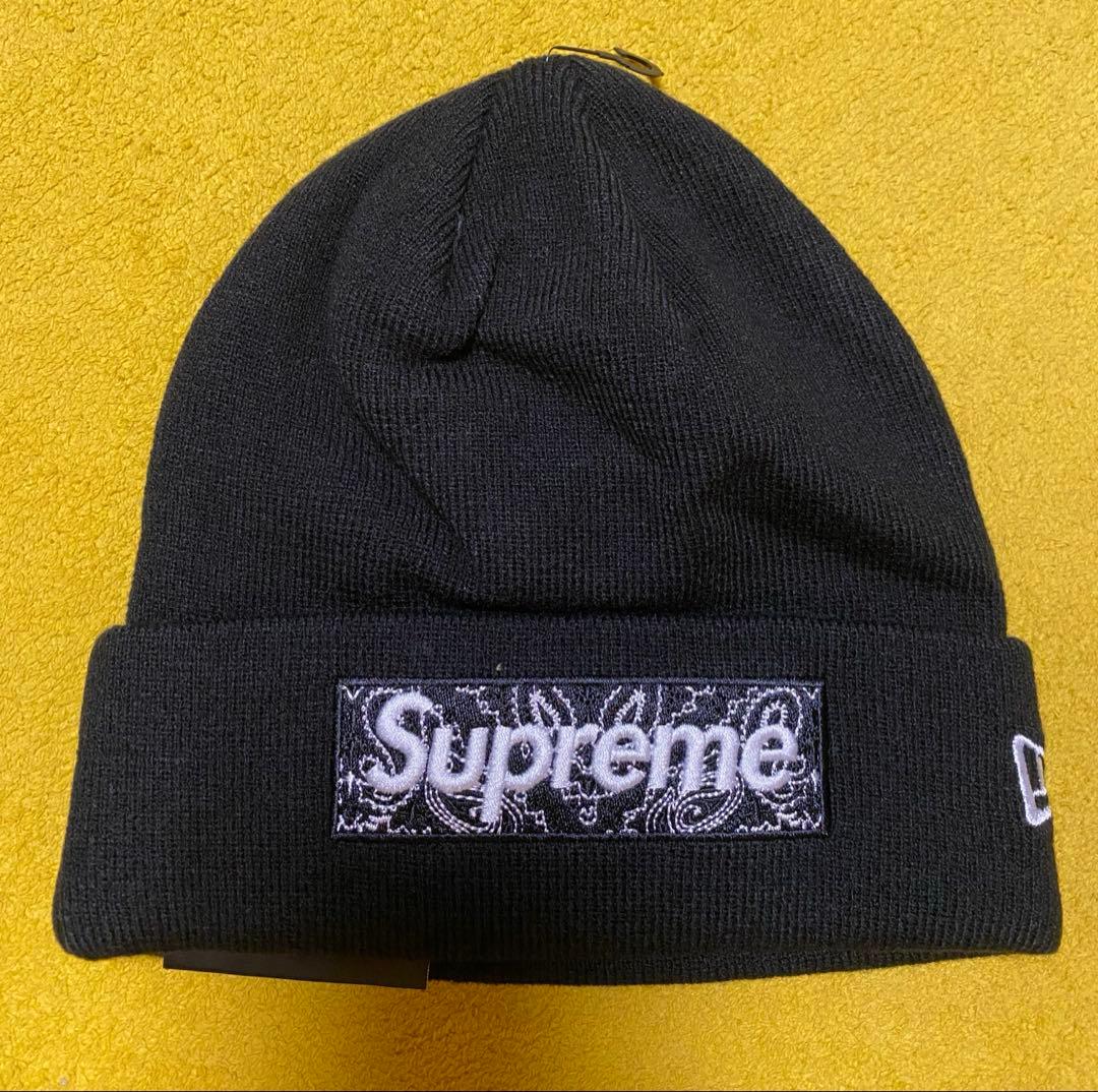 シュプリームx New Era Box Logo ニット帽 ニットキャップ