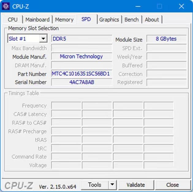 ノートパソコンメモリーDDR5 16GB(8GB×2)