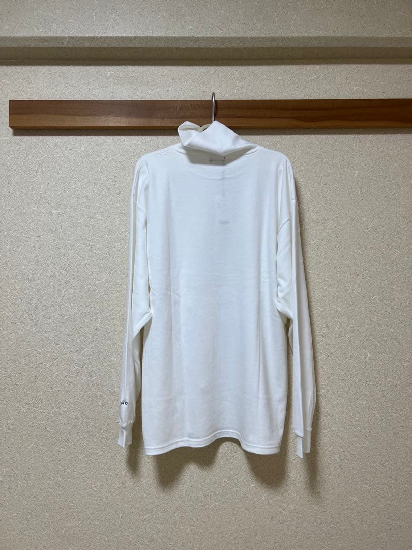 “LENO”コットンモックタートルネックプルオーバー・ホワイト・未使用品