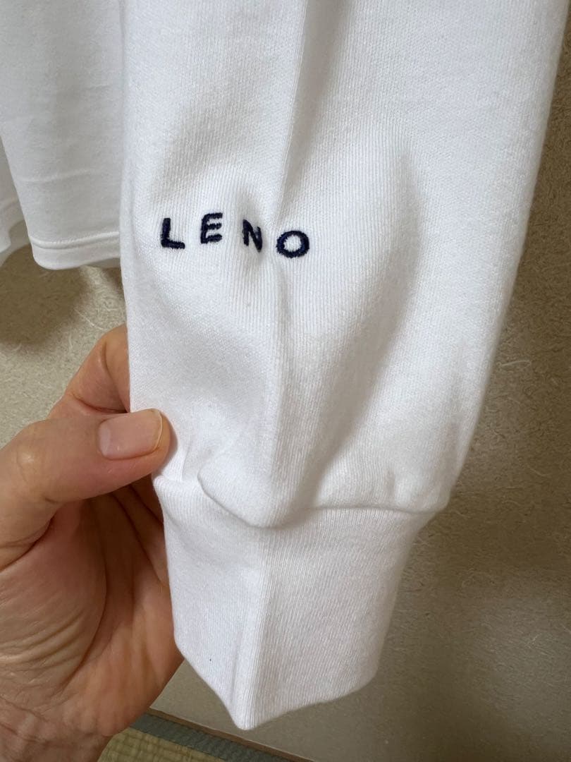 “LENO”コットンモックタートルネックプルオーバー・ホワイト・未使用品