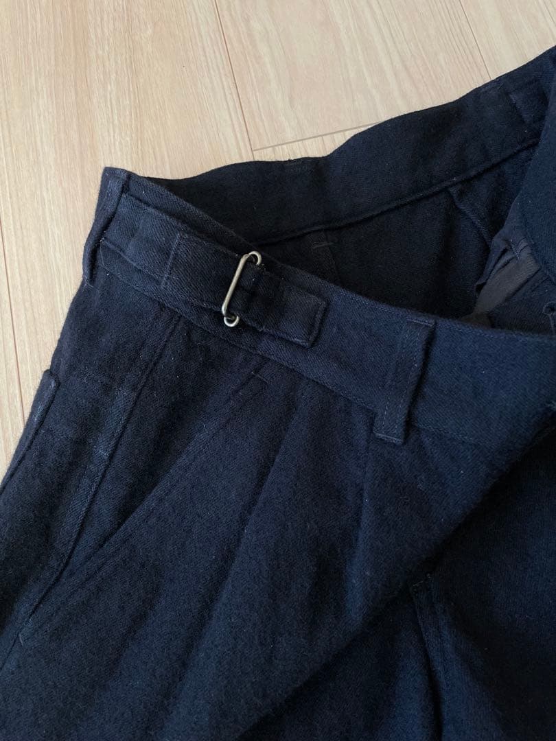 MHL. エムエイチエル マーガレットハウエル ツータックウールワイドパンツ