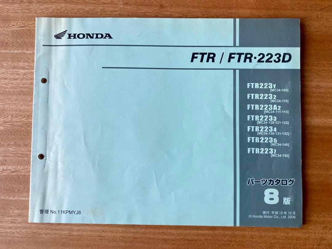 ゆ*す様 【希少】HONDA FTR223 サービスマニュアルとパーツマニュアル
