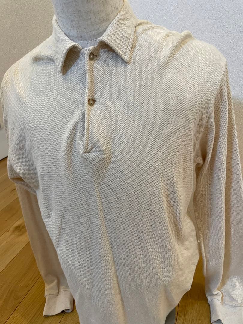 雰囲気◎ Polo by Ralph Lauren M ベージュ 長袖ポロシャツ