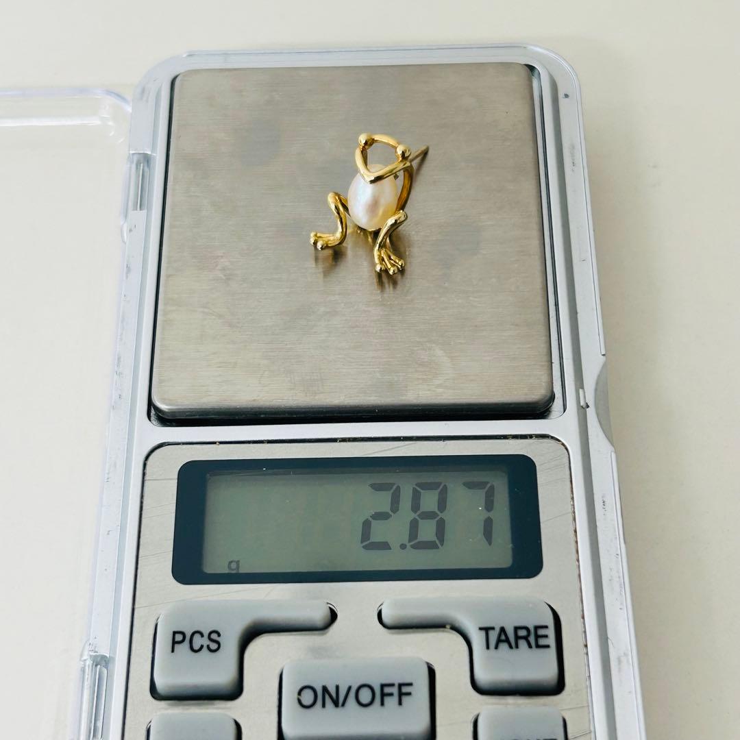 ミキモト K18 18金 タイピン ブローチ カエル フロッグ