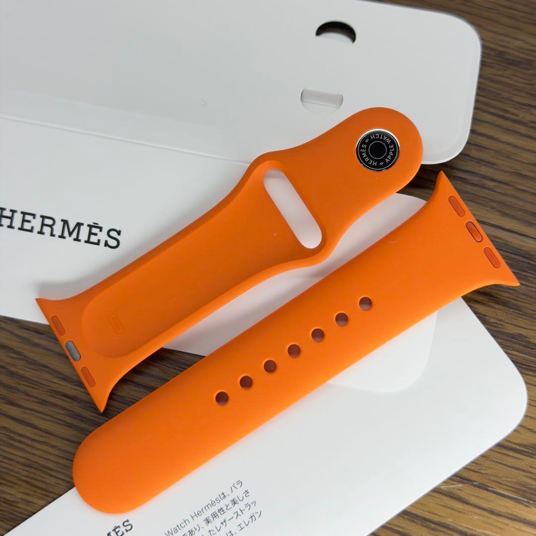 2982 ほぼ未使用　Apple Watch エルメス　オレンジスポーツバンド