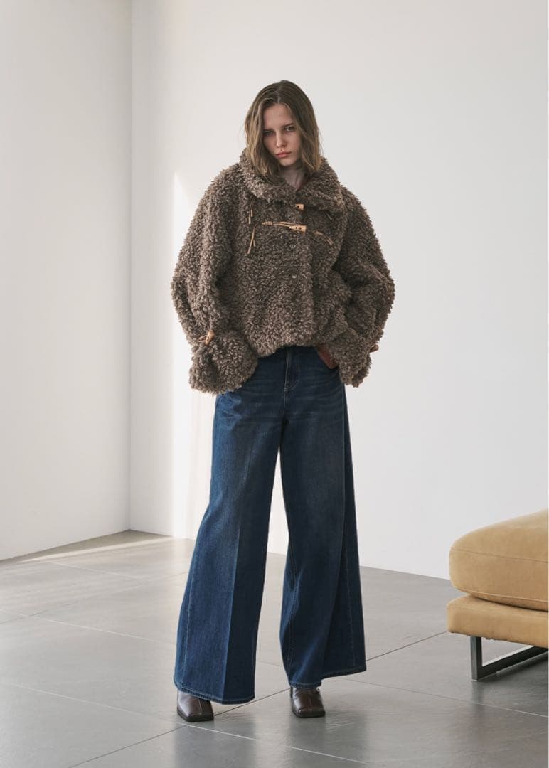 ジャケット・アウター WILLFULLY poodle fur cord toggle shortJK