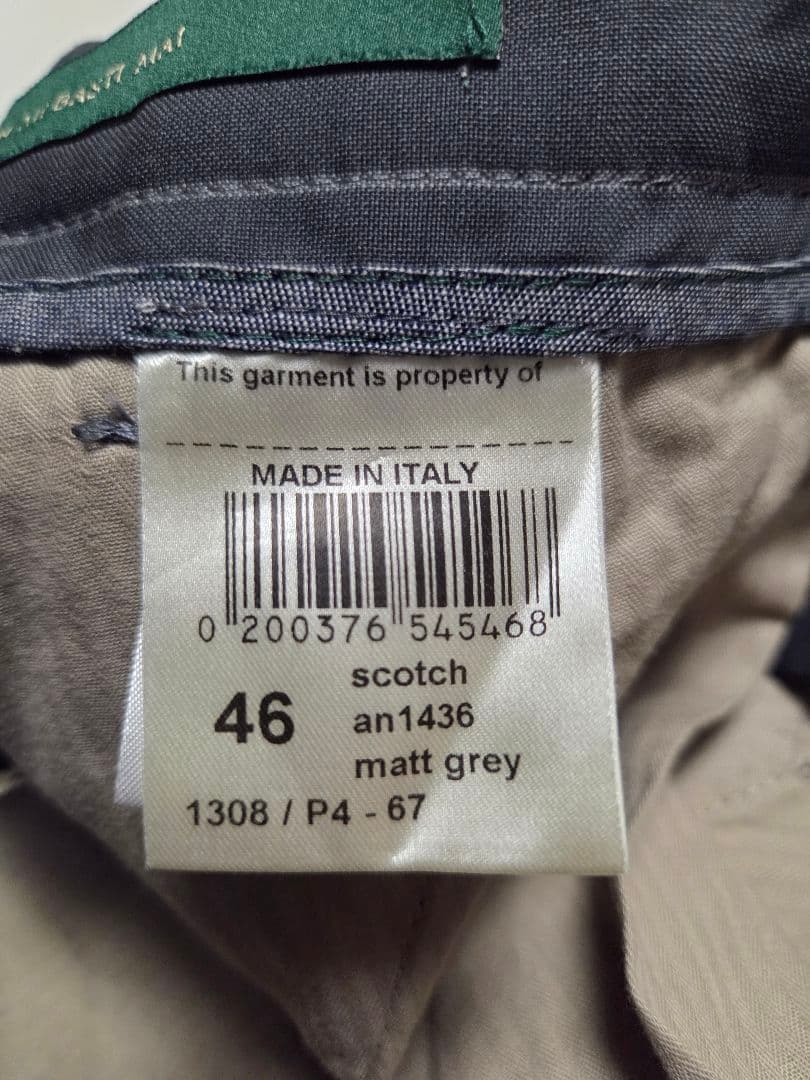 【美品】ベルウィッチ　SCOTCH　アンジェリコ製　ウールトロピカル　46　春夏