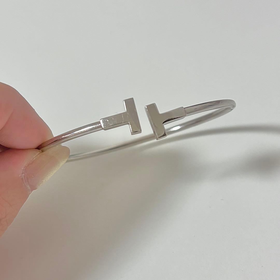 ティファニー Tワイヤー ブレスレット WG AU750 S 本体のみ