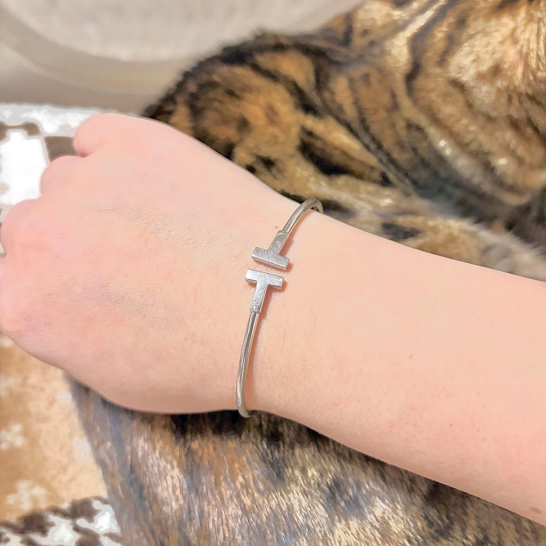 ティファニー Tワイヤー ブレスレット WG AU750 S 本体のみ