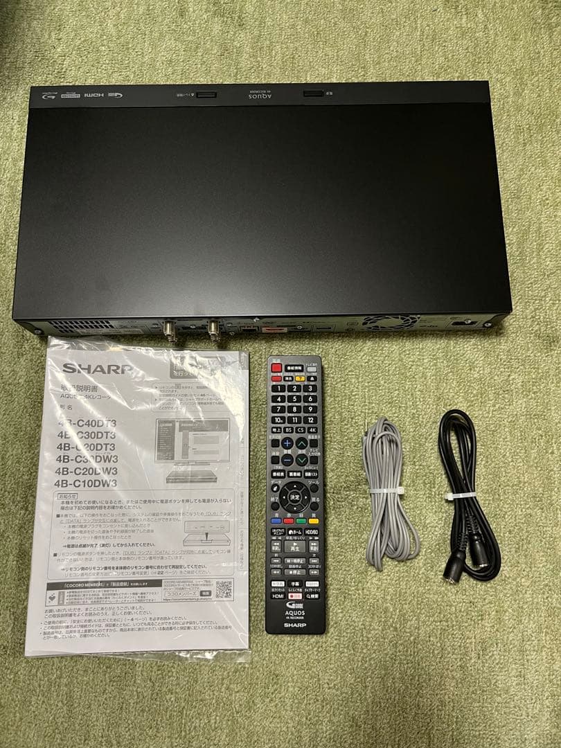 SHARP AQUOS ブルーレイレコーダー 4B-C10DW3