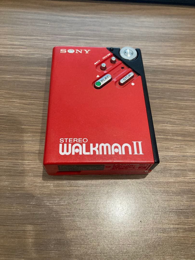 SONY WALKMAN II WM-2 カセットプレーヤー レッド