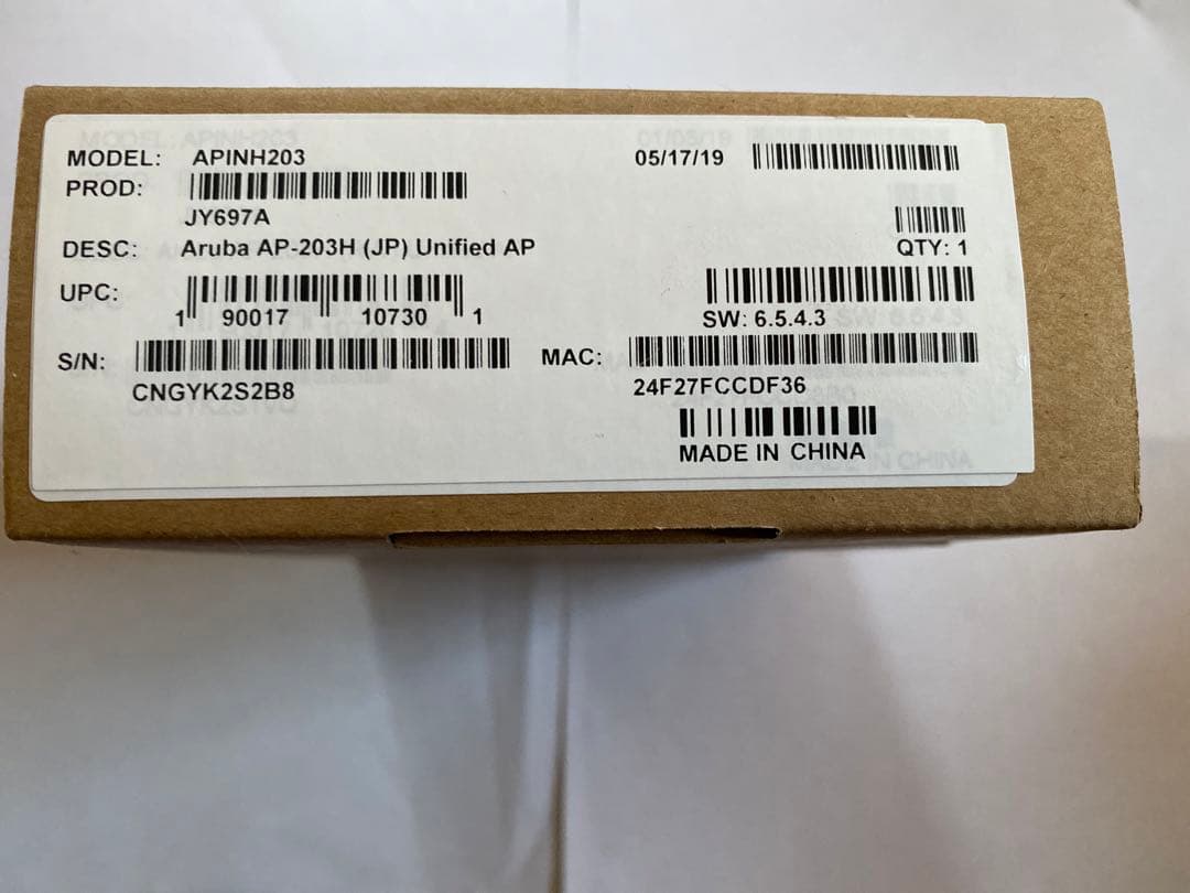 D6A009 新品未開封　Aruba AP-203H (JP) Unified