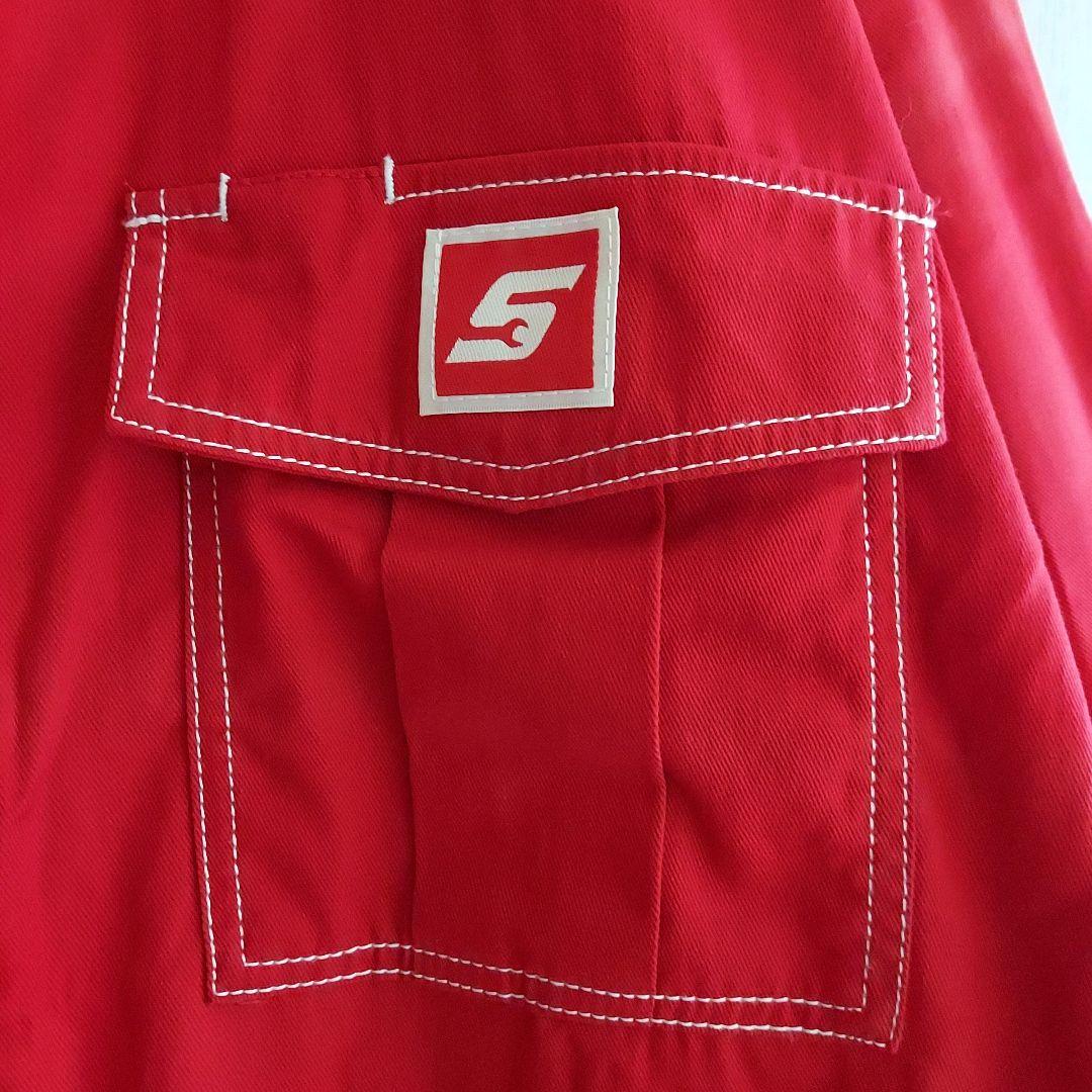 【Snap-on】美品 スナップオン 刺繍 オールインワン XL 赤