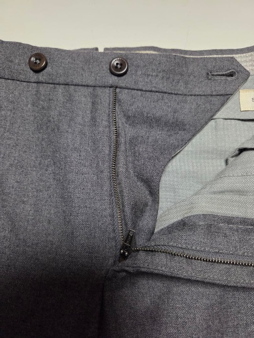 【美品】インコテックス　BEAMS F別注　SUPER100S　灰　48　秋冬