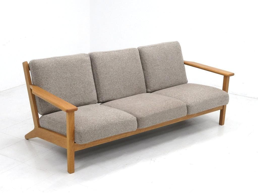 展示品　ウニコ　ヴィスカ　3人掛けソファ　オーク材　北欧　トリプルソファ