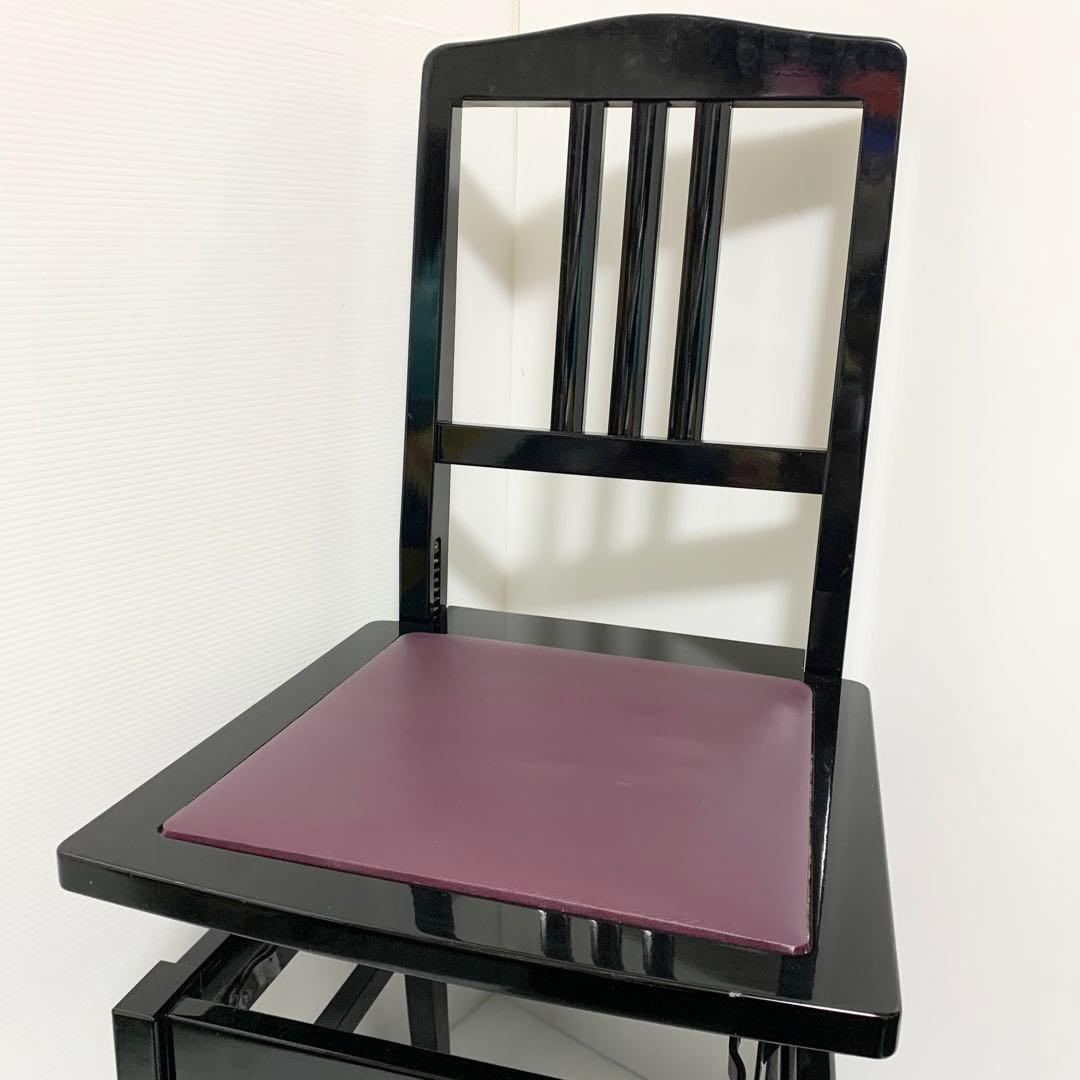 ピアノ椅子トムソン型 高低 背もたれ付き ヴィンテージ