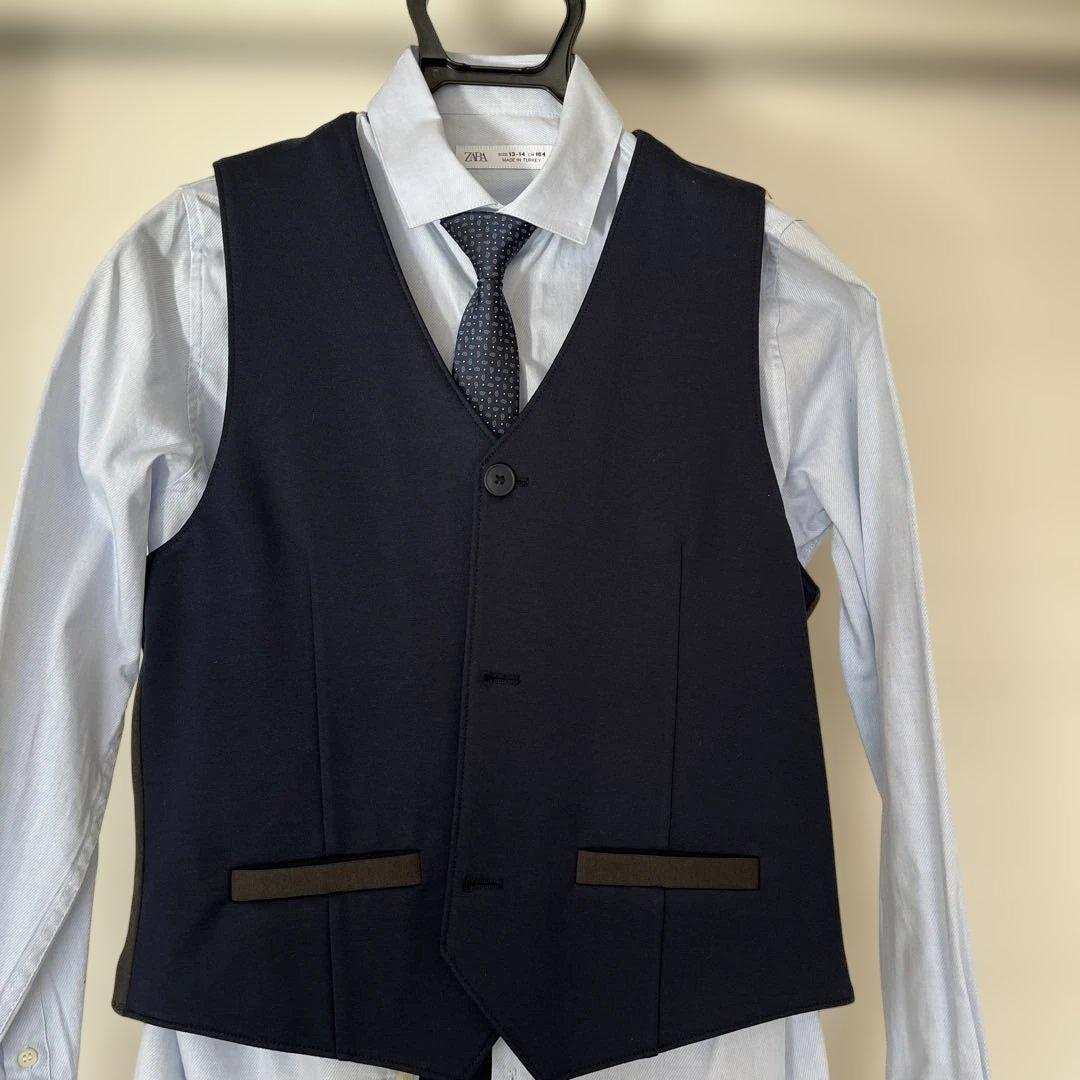 美品　ZARA ザラ 5点セット 小学生 卒業式 スーツ ネイビー 164㎝