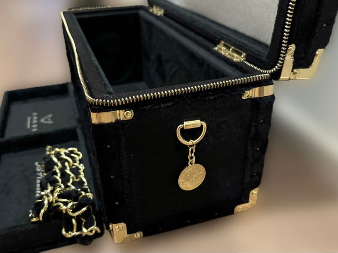 エンジェルシャンパン 5周年記念 ブラック ファージップタイプ 空瓶 ケース