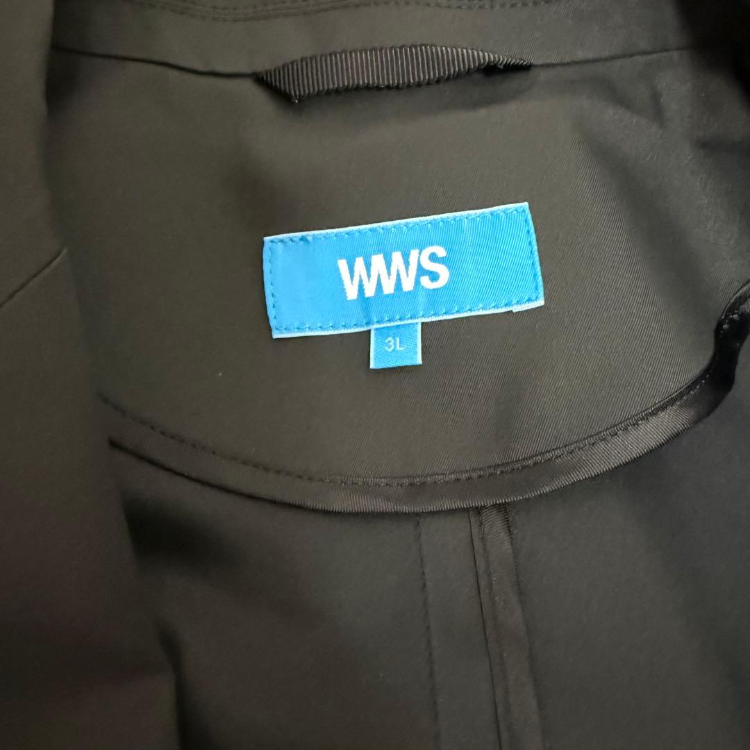 【新品】ワークウェアスーツ　WWS　人気の黒　Bizテーラードジャケット　3L