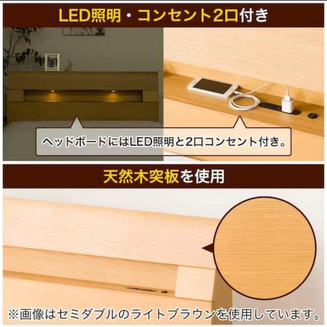 【値下げしました】ダブルベッドフレーム ダークブラウン