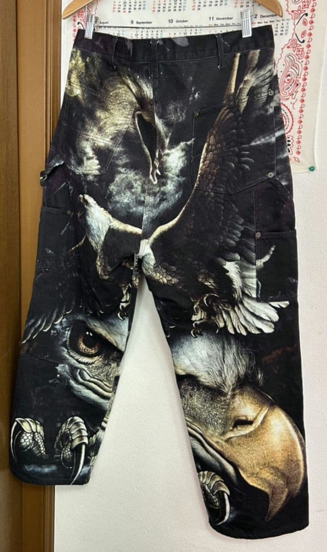 【激レア・絶版】Supreme　イーグル　ダブルニー　パンツ ブラック　黒　36