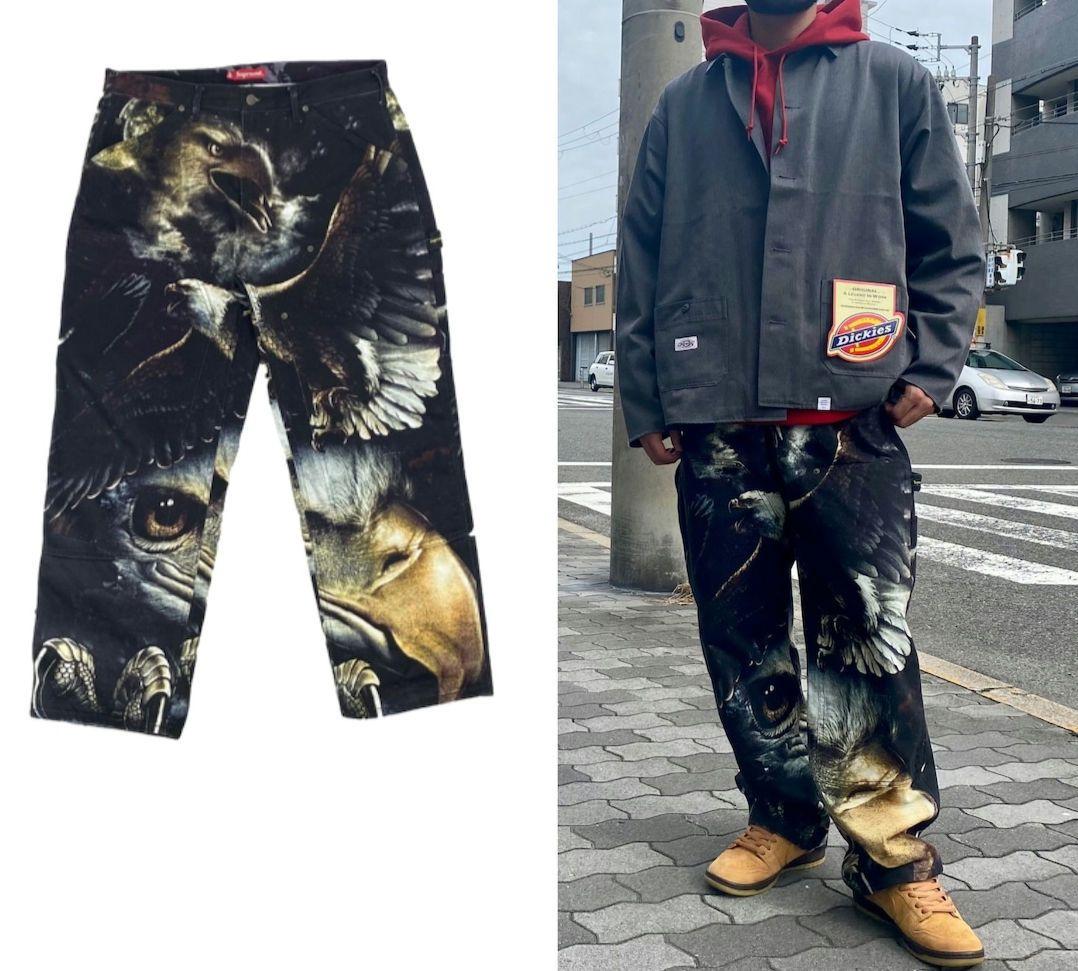 【激レア・絶版】Supreme　イーグル　ダブルニー　パンツ ブラック　黒　36