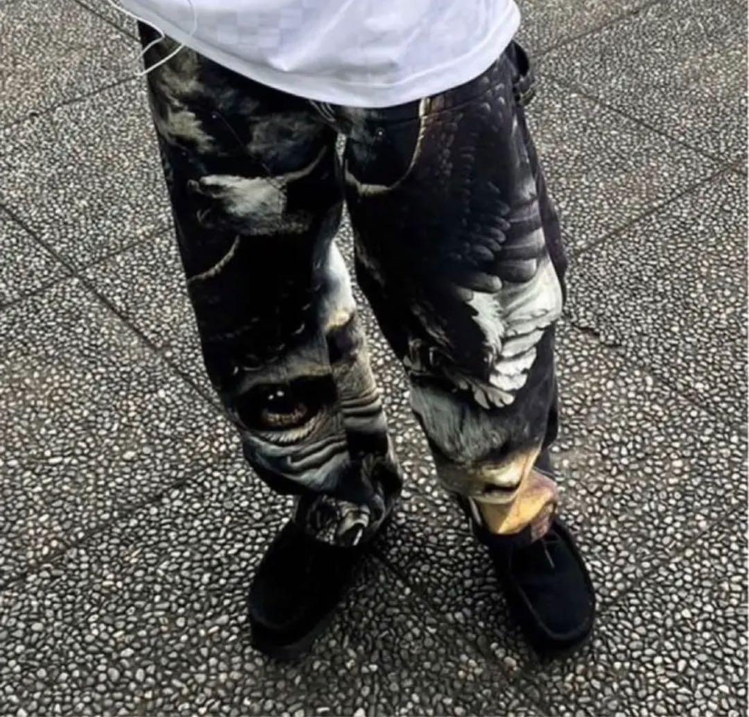 【激レア・絶版】Supreme　イーグル　ダブルニー　パンツ ブラック　黒　36