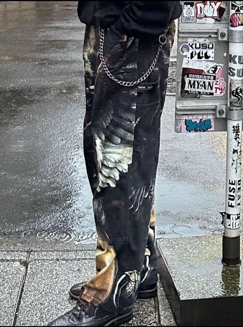 【激レア・絶版】Supreme　イーグル　ダブルニー　パンツ ブラック　黒　36