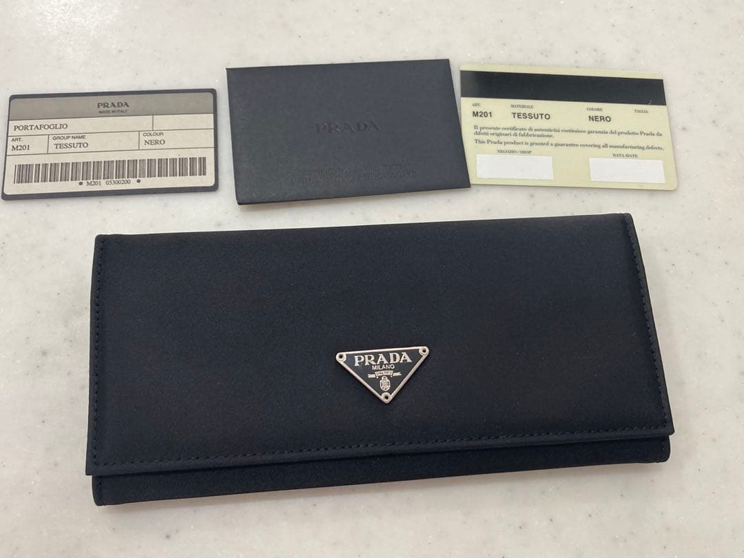 PRADA テッスート 長財布 ネロ