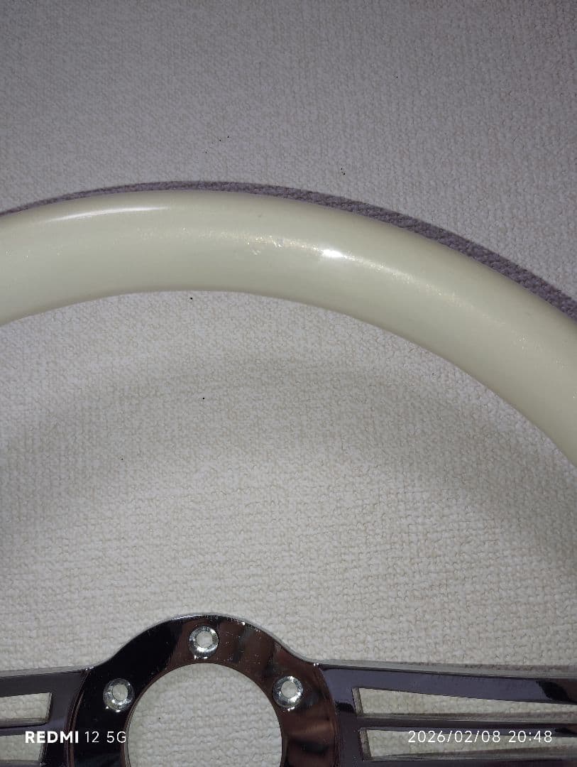 ステアリング　ホワイト　コンケーブ(当時物)