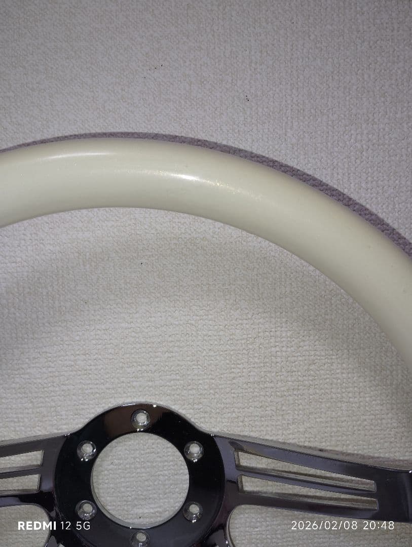 ステアリング　ホワイト　コンケーブ(当時物)