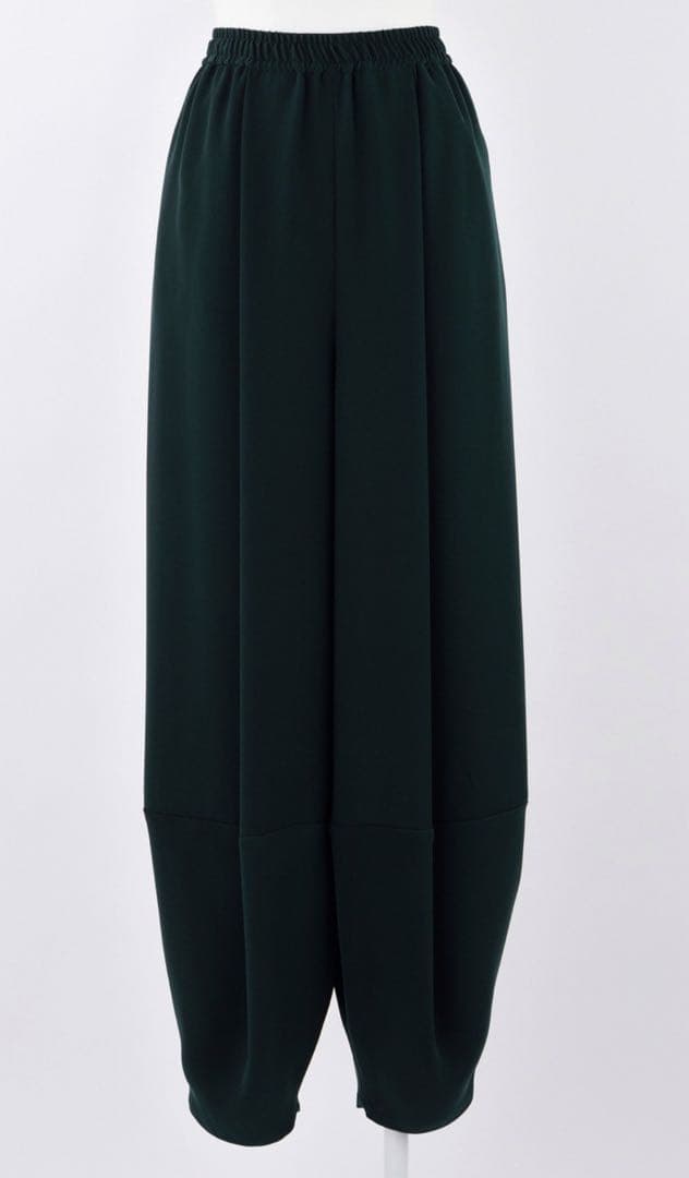 エンフォルドELASTIC HAREM PANTS ダークグリーン　ENFOLD
