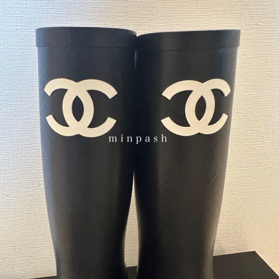 CHANEL ♡ 大人気❣️ レインブーツ 37 ジェニー着用 新品未使用
