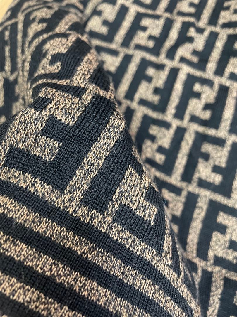 FENDI タイトスカート ブラック ゴールド ズッカ柄