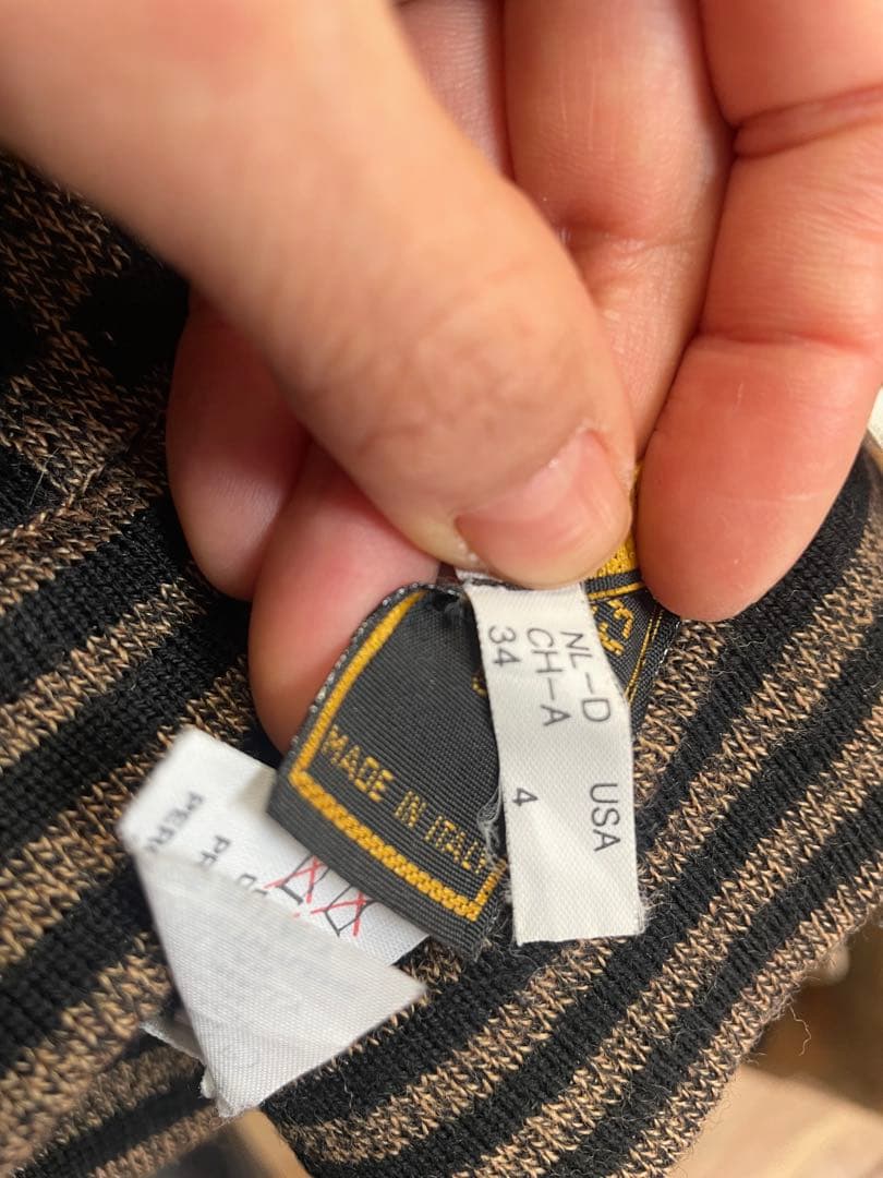 FENDI タイトスカート ブラック ゴールド ズッカ柄