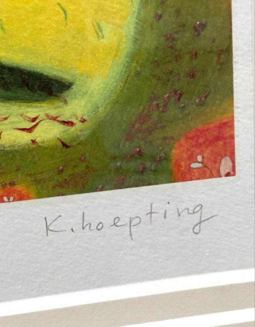 カレン ホイプティング　レモンの木の下で　ワニ　ジクレー