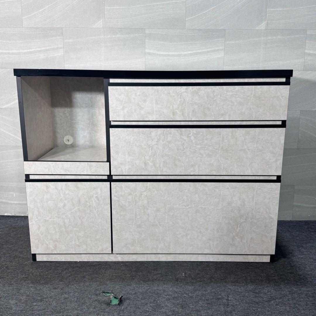 キッチンカウンター 幅120cm 食器棚 レンジ台 レンジボード d4082