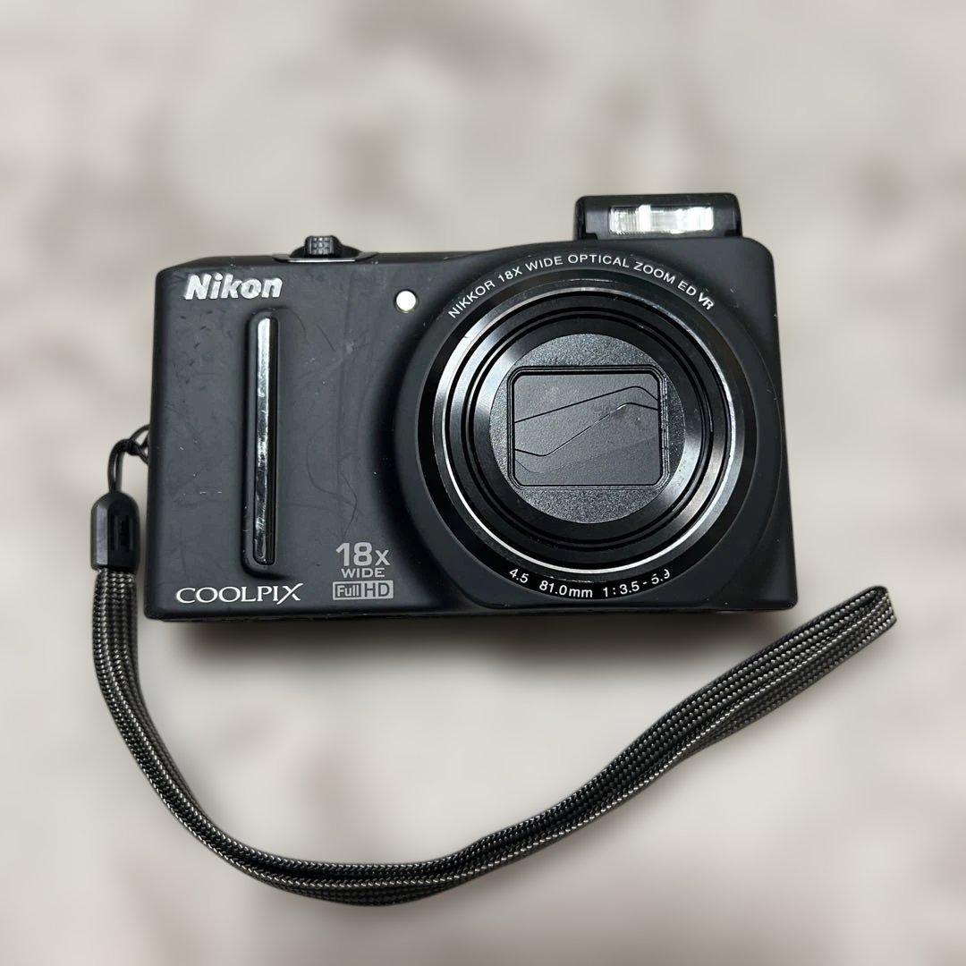 【美品】Nikon COOLPIX S9100 ブラック　動作未確認　デジカメ