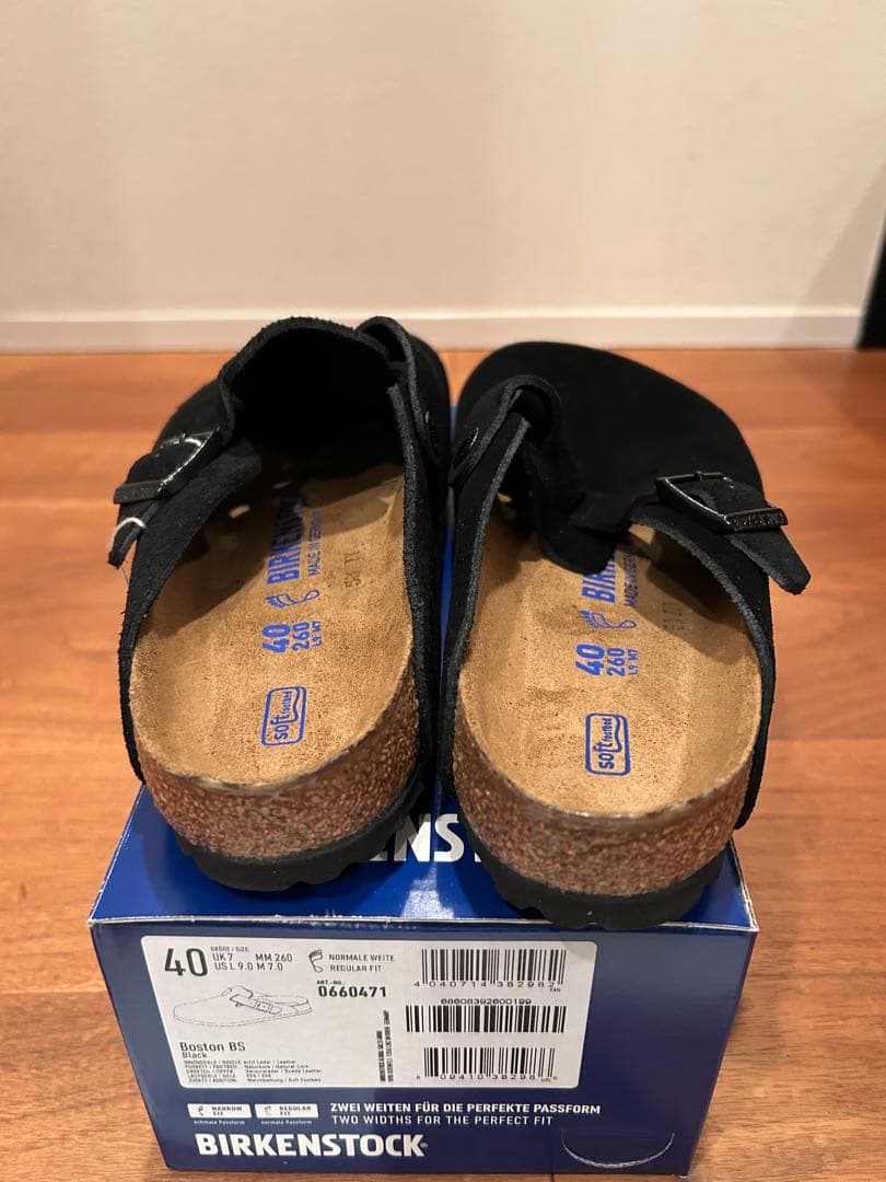 国内正規品BIRKENSTOCK BOSTON BLACK スエード 40