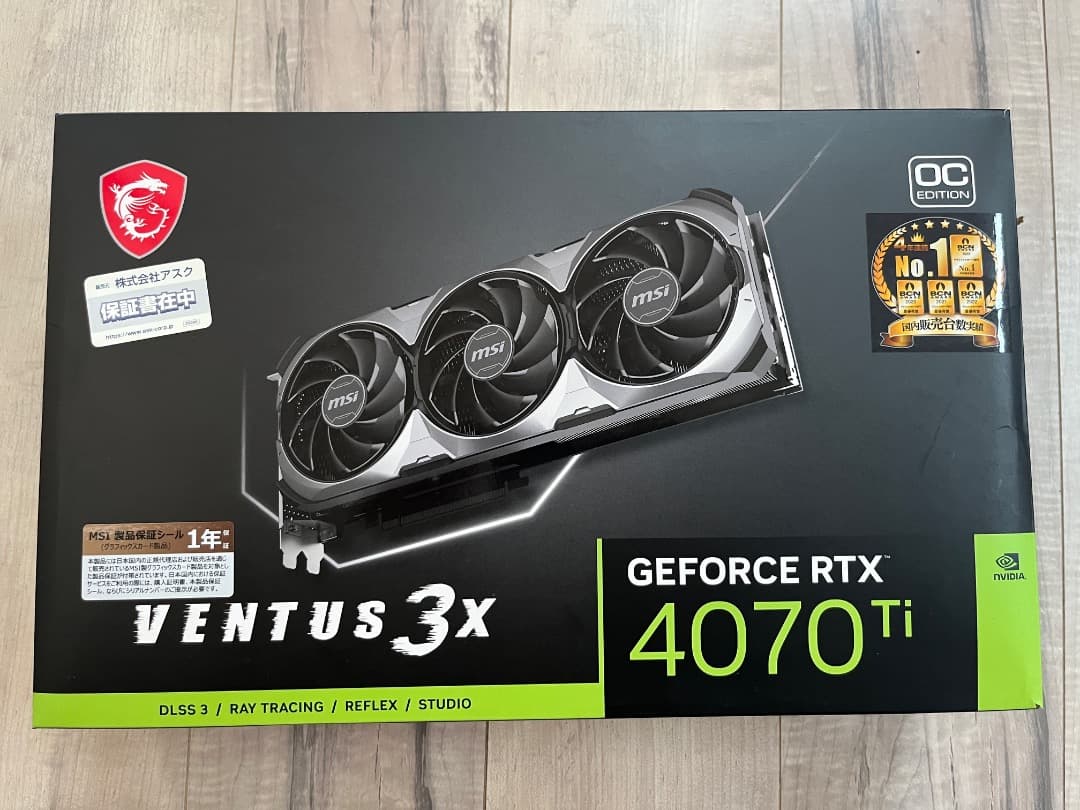 グラフィックボード・グラボ・ビデオカード MSI GEFORCE RTX 4070 Ti VENTUS 3X OC