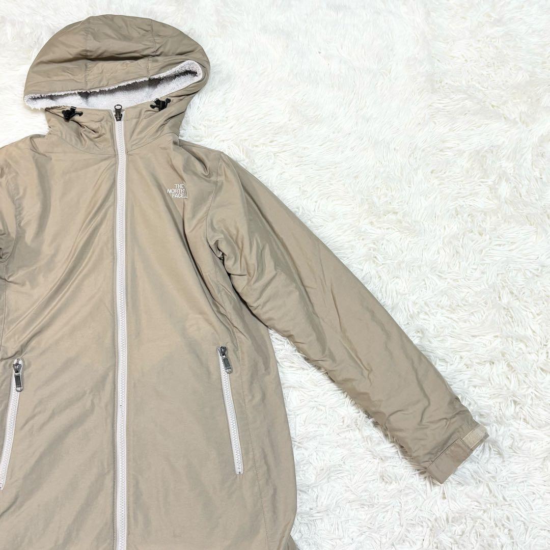 ノースフェイス 裏地ボア　コンパクトノマドコート NPW71402 ミドル丈