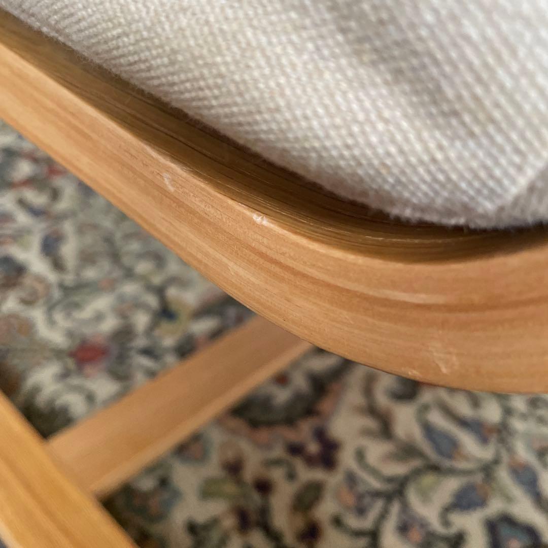 無印良品　リビングでもダイニングでもつかえるソファチェア・オーク材②