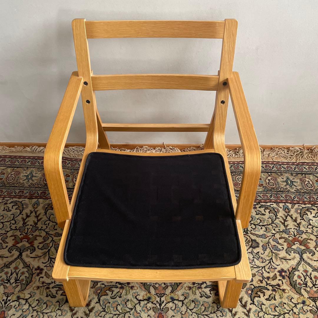 無印良品　リビングでもダイニングでもつかえるソファチェア・オーク材②