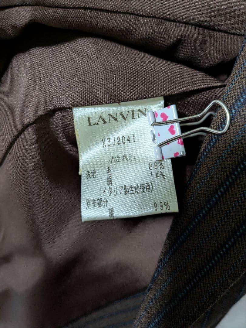 LANVIN COLLECTION セットアップ シルク混 ジャケット+スカート