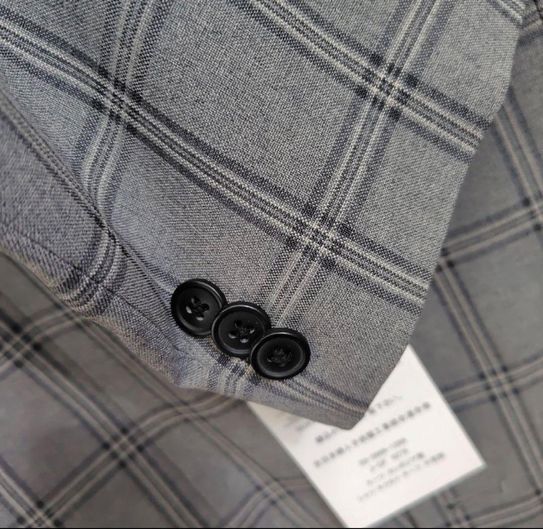 【早い者勝ち値下げ】新品 グレー系チェック スーツ 170A